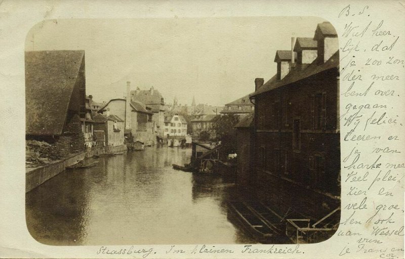 france, STRASBOURG STRASSBURG, Alsace, Petite France (1903) RPPC (2)