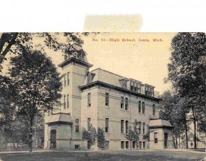 High School Ionia Michigan 1911 postcard