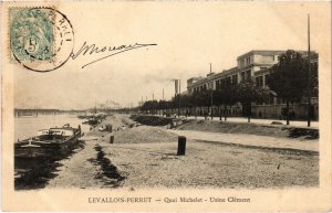 CPA Levallois Perret Quai Michelet Usine Clement (1315269)