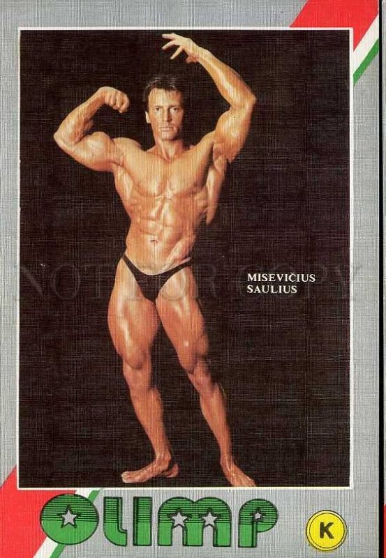 207723 ESTONIA BODYBUILDING champion MISEVICIUS poster card