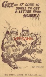 GEE-IT SURE IS SWELL TO GET A LETTER FROM HOME FT. McCLELLAN, AL 1942 Pvt Dishno