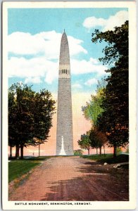 VINTAGE POSTCARD THE BATTLE MONUMENT AT BENNINGTON VERMONT c. 1920s