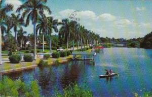 Florida Bradenton Residential Scene Along Wares Creek 1963