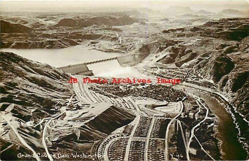 4 Postcards, Grand Coulee Dam, Washington, Air View, Pumping Plant