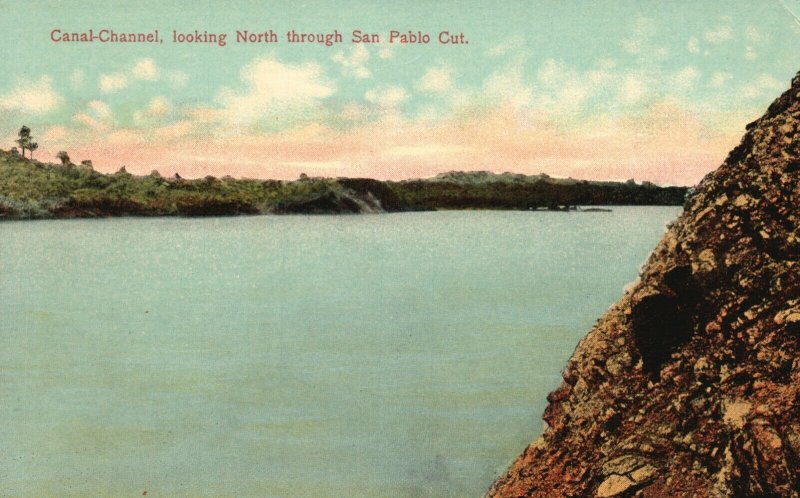 Panama, Canal Chanel, Looking North Through San Pablo Cut, Vintage Postcard