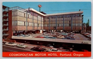 Portland Oregon Cosmopolitan Motor Hotel c1960s Postcard W27