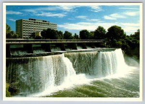 Old City Hall, Rideau Falls, Green Island, Ottawa, Ontario, Chrome Postcard