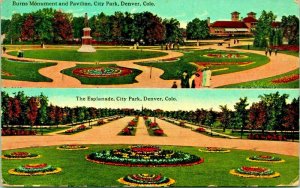 Multiview Esplanade Pavilion City Park Denver Colorado CO 1913 DB Postcard