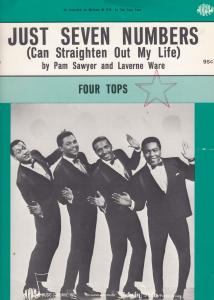 The Four Tops Just Seven Numbers Tamla Motown 45 Rare XL Sheet Music