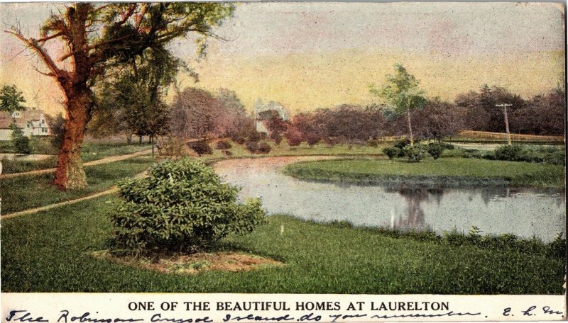 One of the Beautiful Homes at Laurelton Jamaica Queens NY c1907 Vtg Postcard S21