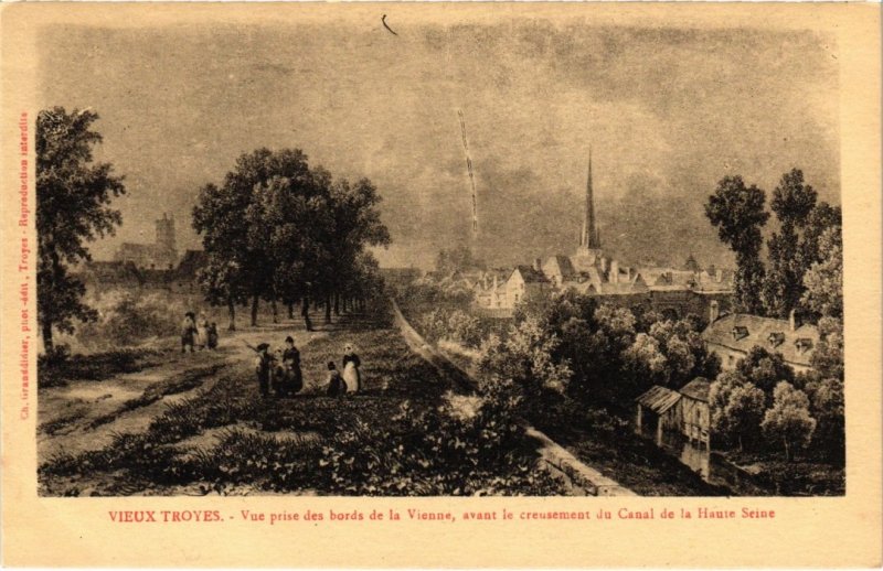 CPA Vieux TROYES - Vue prise des bords de la Vienne (71660)