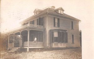 Danbury Connecticut Residence Real Photo Vintage Postcard AA21607