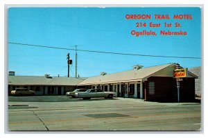 Oregon Trail Motel Ogallala Nebraska NE UNP Chrome Postcard H19