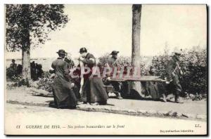 Postcard Old Sante Army Our priests on the front stretcher