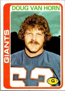 1978 Topps Football Card Doug Van Horn New York Giants sk7284