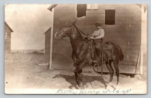 RPPC  Little Henry Selzer on Horseback  c1910   Postcard