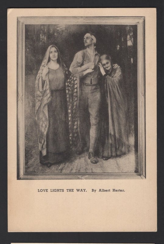 VT Bennington LOVE LIGHTS THE WAY by Albert Herter Historical Museum & Art ~ WB