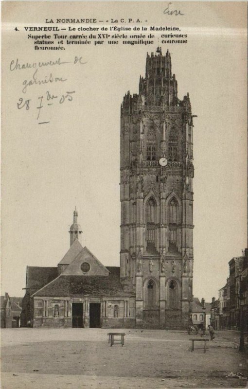 CPA VERNEUIL-sur-AVRE Le Clocher de l'Eglise de la Madeleine (1161082)