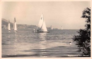 Attersee Austria Sail Boats Sailing Real Photo Vintage Postcard JF685589