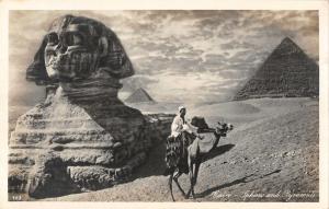 B106971 Egypt Cairo Sphinx and Pyramids Camel Riding