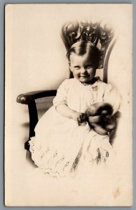 Postcard RPPC c1912 Studio Picture of Baby Arnold Herman Hursel? Elliot Aug 18