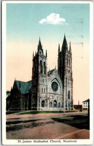 1924 Saint James Methodist Church Montreal Canada Parish Posted Postcard