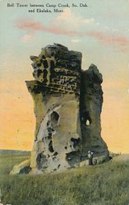 Bell Tower Rock between Camp Crook, SD and Ekalaka, Montana - Roadside - DB