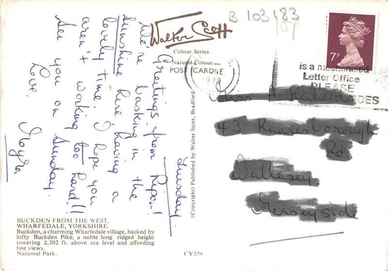 B103183  buckden from the west wharfedale  yorkshire    uk