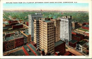 Postcard AL Birmingham Bird's Eye View Jefferson County Bank Building 1920s L14