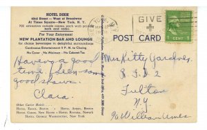 NY - New York City. Hotel Dixie ca 1948
