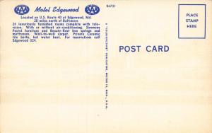 Motel Edgewood, Edgewood, Maryland, early postcard, Unused