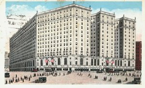 USA Hotel Statler, Statler Building Boston Massachusetts Vintage Postcard 03.85