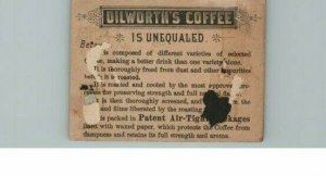 Coffee Trade Card S Dilworth Victorian Urn Advertising Antique Young With Girl   