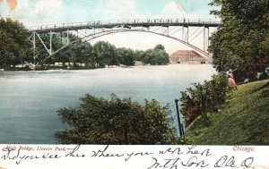 Vintage Postcard 1906 High Bridge Lincoln Park Chicago Illinois Subling & Koehn