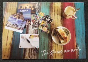 [AG] P126 Malaysia Postcrossing Hobby The Story We Write Food (postcard) *New
