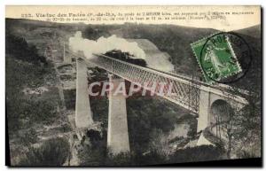 Old Postcard Fades Viaduct Steam Train