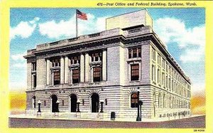Washington Spokane Post Office & Federal Building Curteich