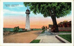 Historic Lighthouse Biloxi Miss Landmark West Beach Boulevard Postcard Vintage 