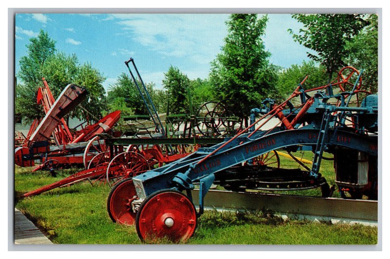 Antique Heavy Machinery On The Green Pioneer Village Minden Nebraska Postcard 