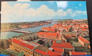 Curacao Netherlands Antilles Fort Amsterdam Floating Bridge Vintage Postcard