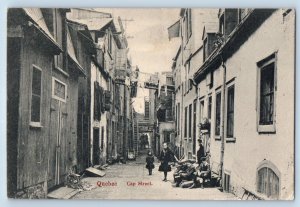 Quebec Canada Postcard Cap Street Childrens Scene Central Falls RI 1911 Antique