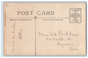 Artist Signed Postcard Good Morning Mother And Baby c1910's Posted Antique