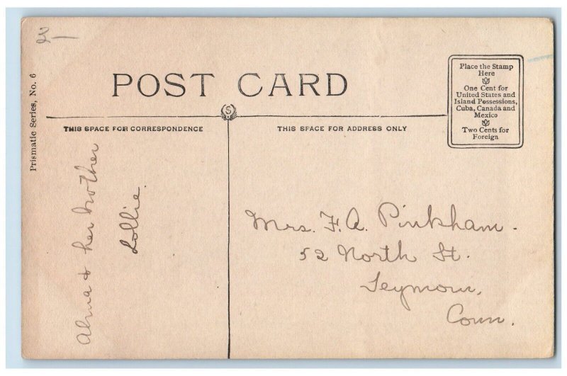 Artist Signed Postcard Good Morning Mother And Baby c1910's Posted Antique