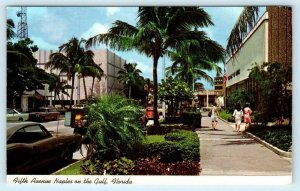 NAPLES on the Gulf, Florida FL ~ FIFTH AVENUE Street Scene ca 1960s Postcard
