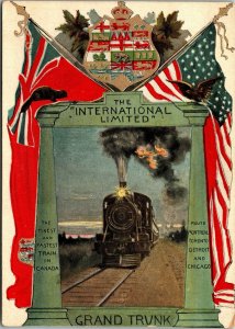 Postcard International Limited Grand Trunk Montreal to Chicago Train ~1910 M63