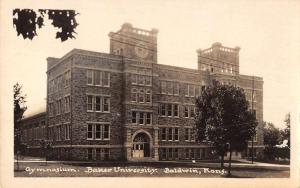 Baldwin Kansas Baker University Gym Real Photo Antique Postcard K29626