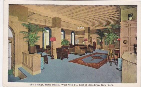 The Lounge Hotel Bristol West 48th Street East Of Broadway New York City New ...