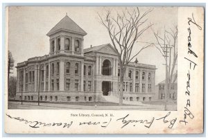 c1905 State Library Concord New Hampshire NH Posted Antique Postcard 