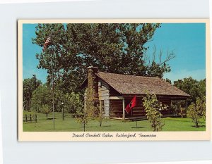 Postcard David Crockett Cabin at Rutherford Tennessee USA