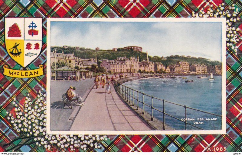 OBAN, Scotland, 1940-1960s; Corran Esplanade, MacLEAN Tartan Border